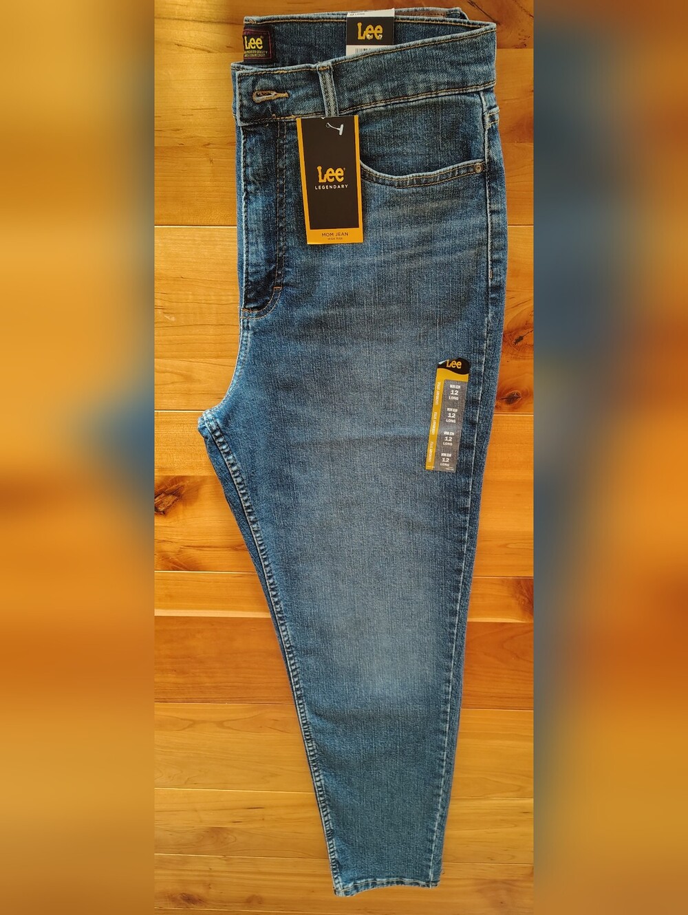 Lee Women's Mom Jeans Blue Denim Size 12 Long NWT